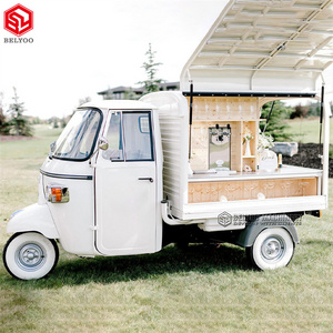 New Factory Customized  Ice Cream Cart Ape Coffee Shop Tuk Tuk Trucks Restaurant Fruit Stand Mobile Beer Bar Truck Electric