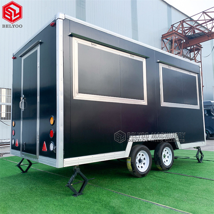 USA Custom Mobile Food Kiosk Taco Cart Sweet Corn Coffee Shop Ice Cream Trucks Fast Food Truck for Sale Fast Food Trailer