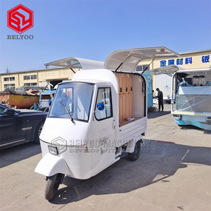 Street Juice Truck Ice Cream Cart Food Tricycle Ape Food Truck with Full Kitchen Electric Tuk Tuk for Sale Beer Bar Cart