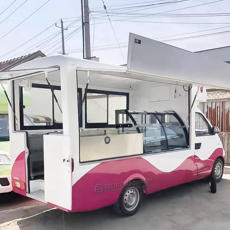 Street Sale Electric Food Cart Hot Dog Stand Gelato Van Clothes Shop Mobile Food Truck Mobile Restaurant