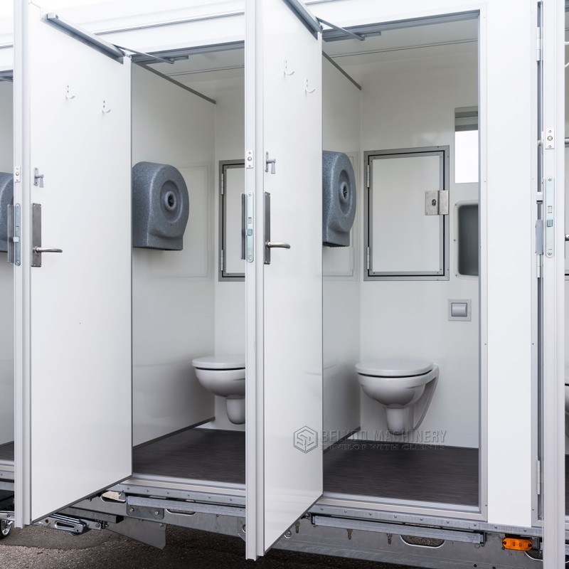 2024 New Design Toilet Trailer 16 Persons Bathroom Cart Portable Bathroom Unit Shower And Toilet