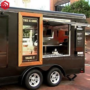 Hot Sale Cheap Mobile Food Truck Mobile Bar Pizza Coffee Carts BBQ Concession Trailers Food Truck with Full Kitchen Hot Dog Cart