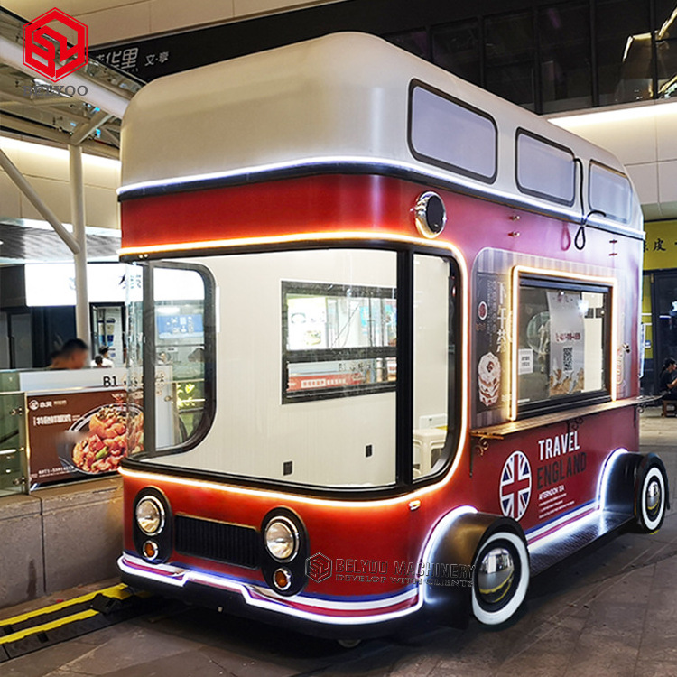 Free Design Food Business Taco Coffee Pizza Truck Street Service Hot Dog Cart Mobile Electric Food Cart Ice Cream Car