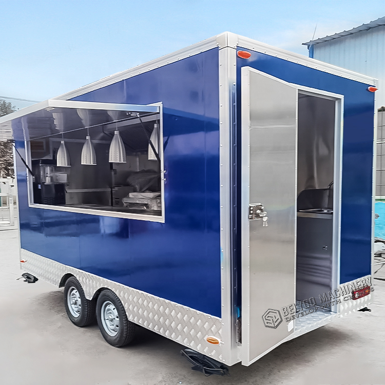 Custom Food Stall Fast Food truck Pizza Truck Ice Cream Mobile Kiosk Coffee Trailer Taco Concession Food Trailer