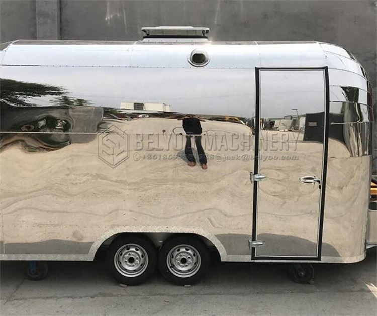 USA Car Mounted Mirror Surface Polishing Food Snack Truck For Sale Ice Cream Snow Cone bubble tea Near Me Snack Cart Customized