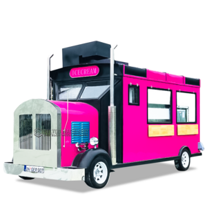 New Design Cartoon Street Service Provides Fast Food Ice Cream Cart Hot Dog Stall Remorque Food Truck