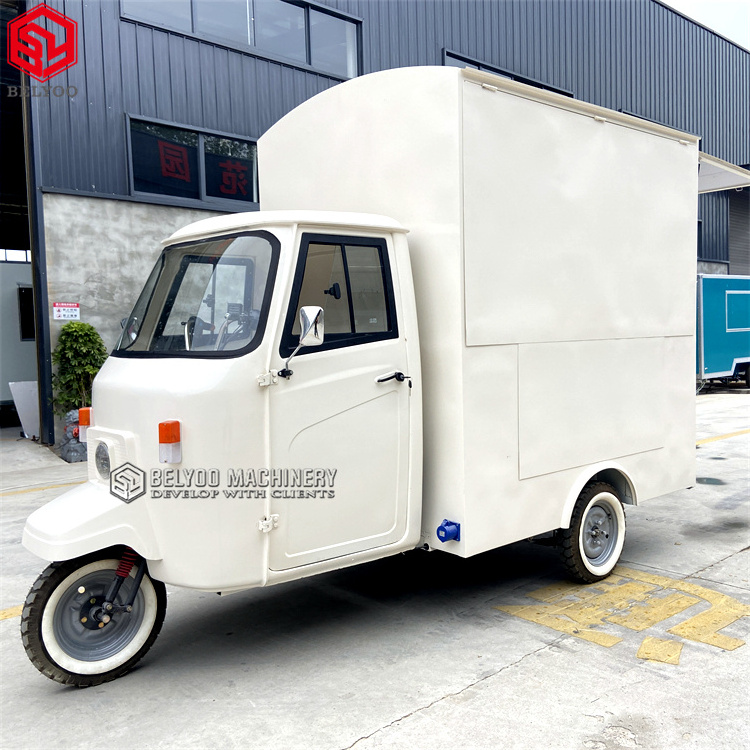 High Quality Front Loading Pedal Assist Food Bike With Freezer Electric Tricycle Food Cart Coffee Carts Ice Cream Bike