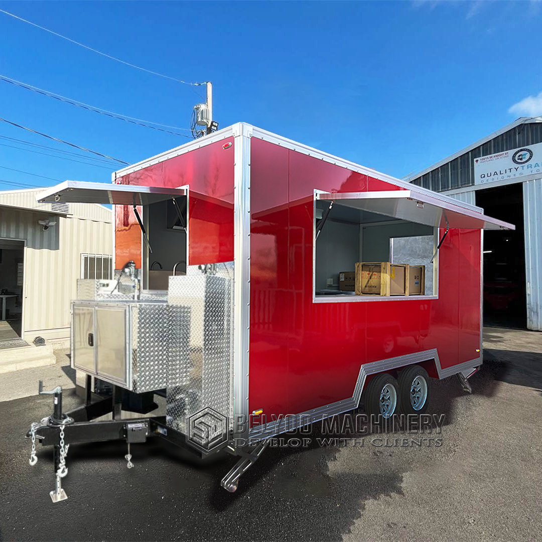 Catering Food Truck Fully Equipped Taco Trailers Mobile Kitchen Pizza Coffee Cart Ice Cream BBQ Truck Cheap Mobile Food Trailer