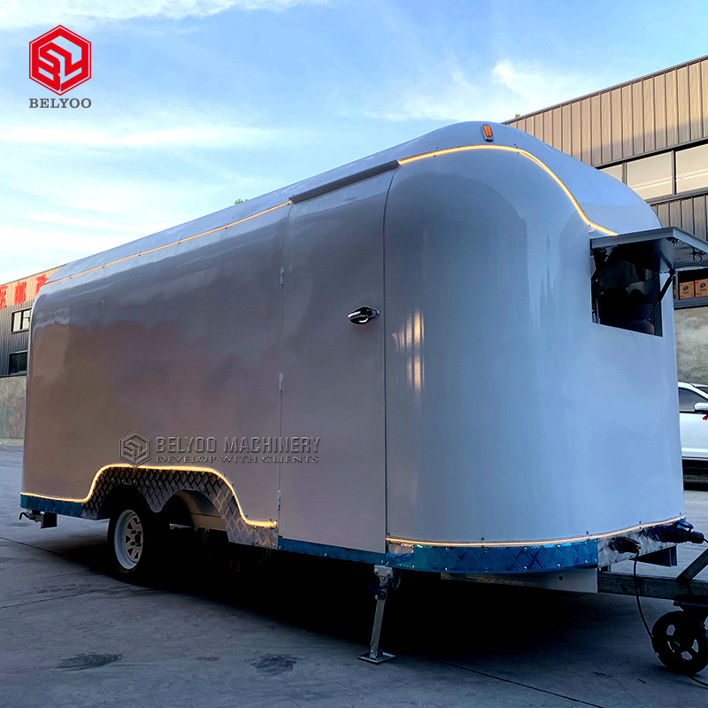 Belyoo Bbq Ice Cream Scooter Food Vending Truck Concession Mobile Bar Street Fast Mobile Airstream Food Trailer For Sale