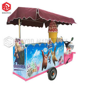 Italian Ice Cream Cart Food Truck  Ice lolly Cart Trolley Vehicle Mobile Vending Van