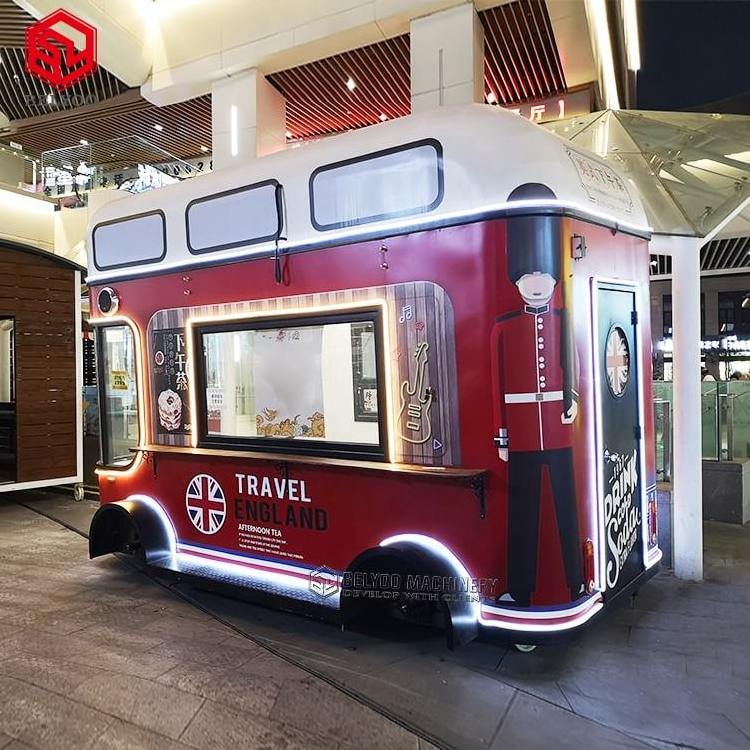 Free Design Food Business Taco Coffee Pizza Truck Street Service Hot Dog Cart Mobile Electric Food Cart Ice Cream Car