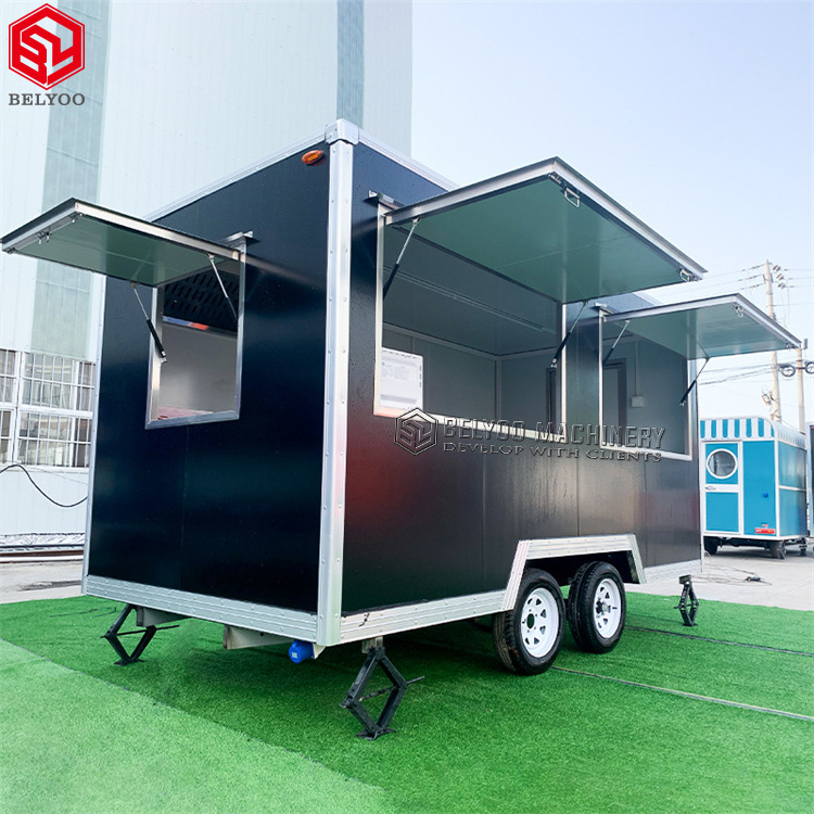 USA Custom Mobile Food Kiosk Taco Cart Sweet Corn Coffee Shop Ice Cream Trucks Fast Food Truck for Sale Fast Food Trailer