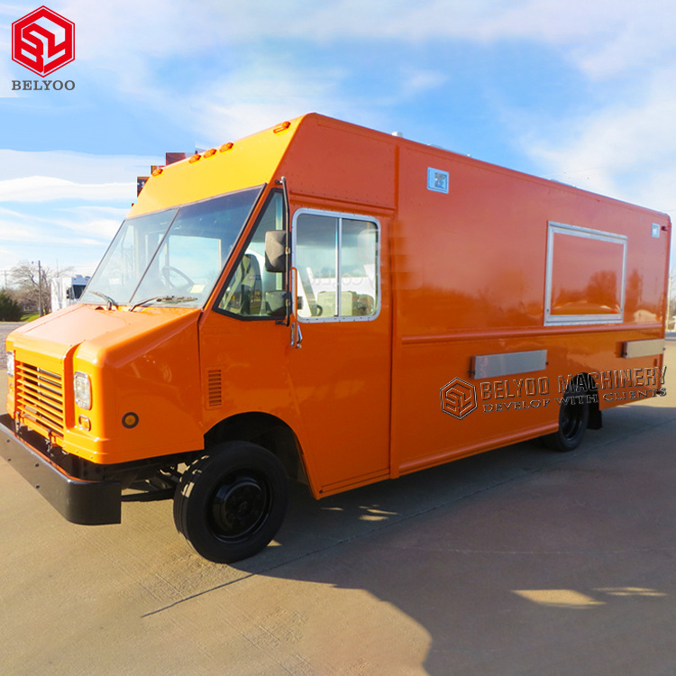 2023 Custom Large Electric Food Van Mobile Kitchen Cheap Mobile Food Truck Ice Cream Truck Hot Dog Cart Food Truck