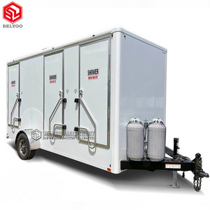 Eco-friendly Trailer Shower Mobile Bathroom Trailer Shower Portable Restroom Trailer Toilet With Shower