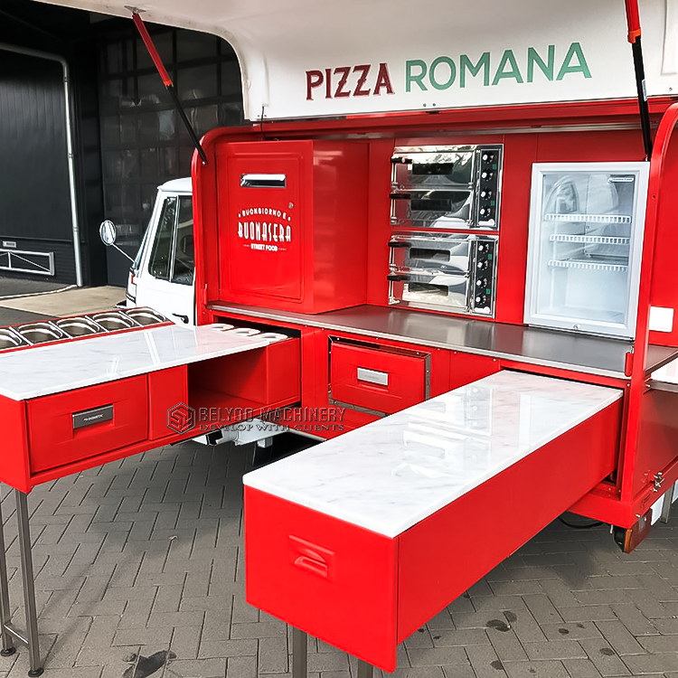 Europe and USA Food Carts Hot Dog Stand Ice Cream Truck Electric Food Cart Tricycle Ape Food Truck Pizza Truck for Sale