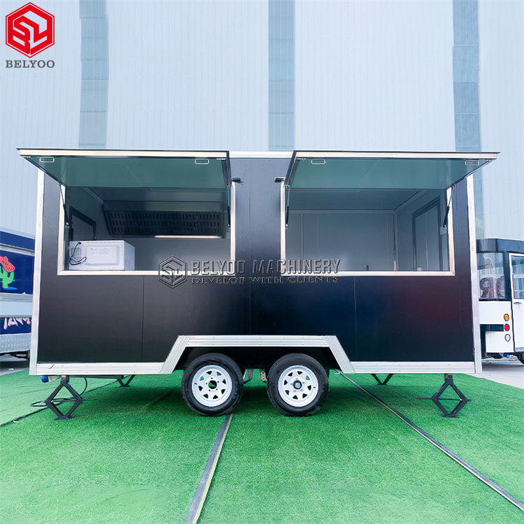 USA Custom Mobile Food Kiosk Taco Cart Sweet Corn Coffee Shop Ice Cream Trucks Fast Food Truck for Sale Fast Food Trailer