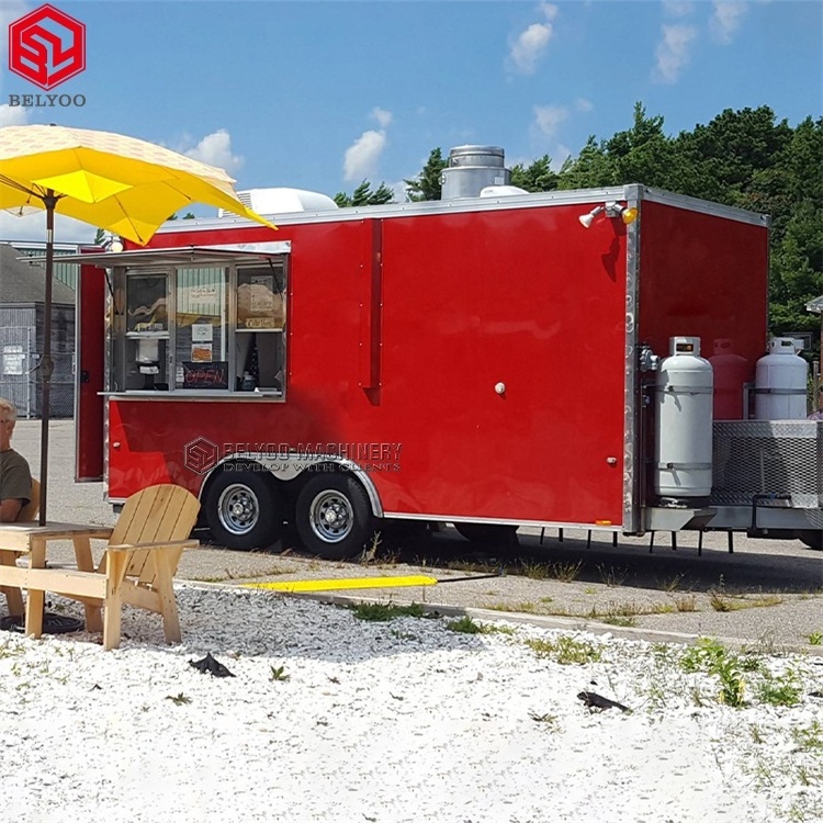 New Style Custom BBQ Concession Trailer Coffee Cart Hot Dog Ice Cream Mobile Food Truck with Fully Equipped Food Trailer