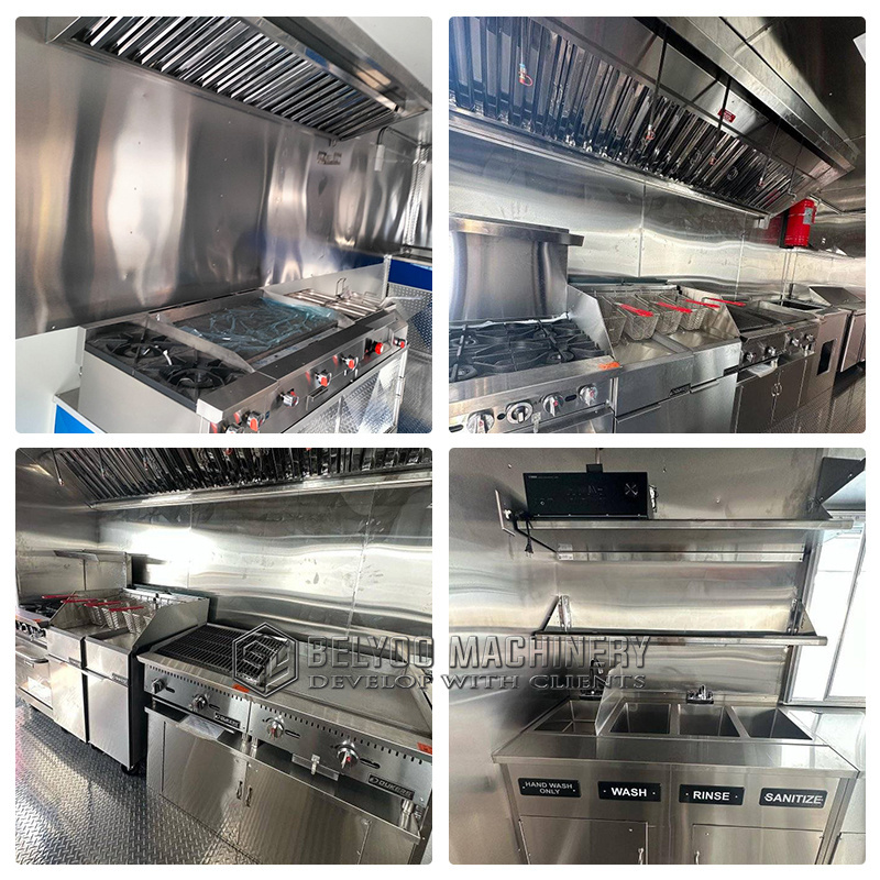 Catering Food Truck Fully Equipped Taco Trailers Mobile Kitchen Pizza Coffee Cart Ice Cream BBQ Truck Cheap Mobile Food Trailer