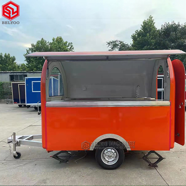 Factory Price Pizza Trailer Mobile Kitchen Taco Truck Beer Bar Coffee Carts Hot Dog Cart Bakery Shop Small Mobile Bar