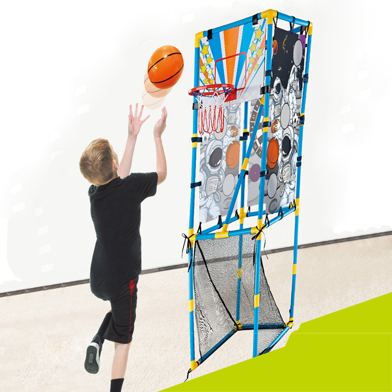 Bemay Toy Sport Squad 7-in-1 Multi-Sport Toss Game Set Play Football, Baseball, Basketball, Soccer, and Darts Party Game