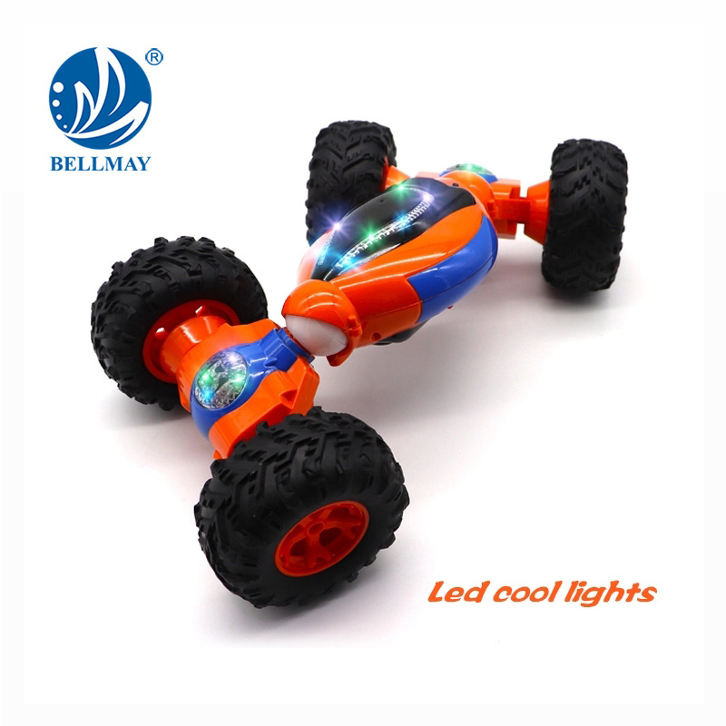 Bemay Toy 2.4GHz 4WD Induction Deformation Double-sided Remote Control Twisted Car with Light And Music