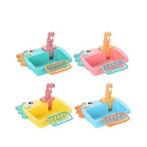 Bemay Toy Dishwasher Vegetable Toys Set Kitchen Kids Mini Plastic Sink Spraying Water Dishwasher Kid Toys