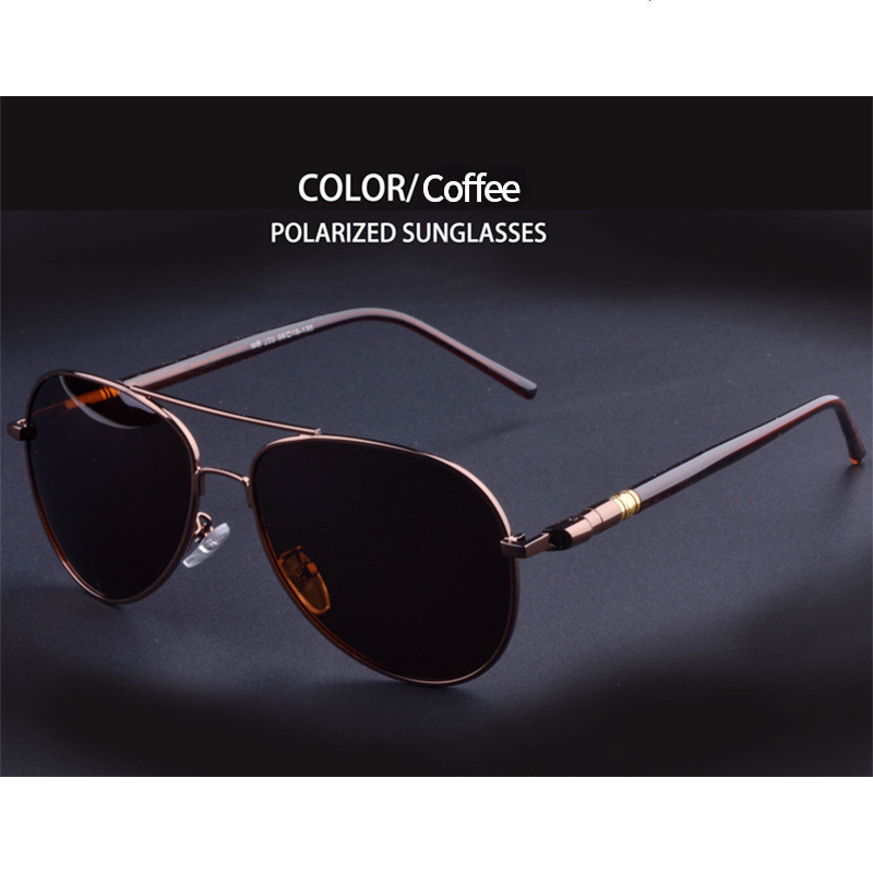 Fashionable Double Bridge Aviation Sun Glasses Frames Sunglasses UV400 Polarized Metal Men Fashion Sunglasses Dropshipping Resin