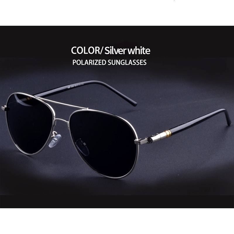 Fashionable Double Bridge Aviation Sun Glasses Frames Sunglasses UV400 Polarized Metal Men Fashion Sunglasses Dropshipping Resin