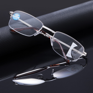 Classic Inner Progressive Multi-focus Reading Glasses Folding Color Changing Smart Zoom Anti-blue Computer Glasses