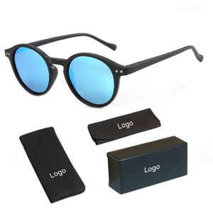 UV400 Polarized Designer Luxury Brand Trendy  Wholesale Fashion Round Frame Summer Custom  Vintage Retro Sunglasses Women Men