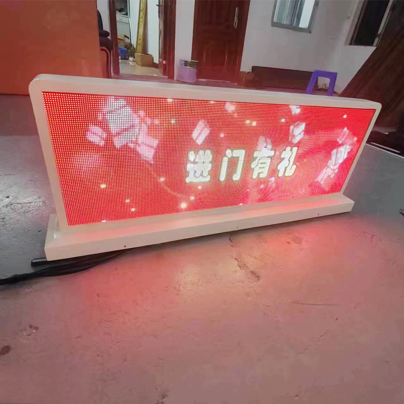 High brightness P4 Outdoor Waterproof Advertising Taxi Roof LED Screen For Cars 4G/5G Wifi GPS