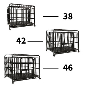 Heavy Duty Dog Cage Metal Kennel and Crate for Medium and Large Dogs, Pet Playpen with Four Wheels Easy to Install