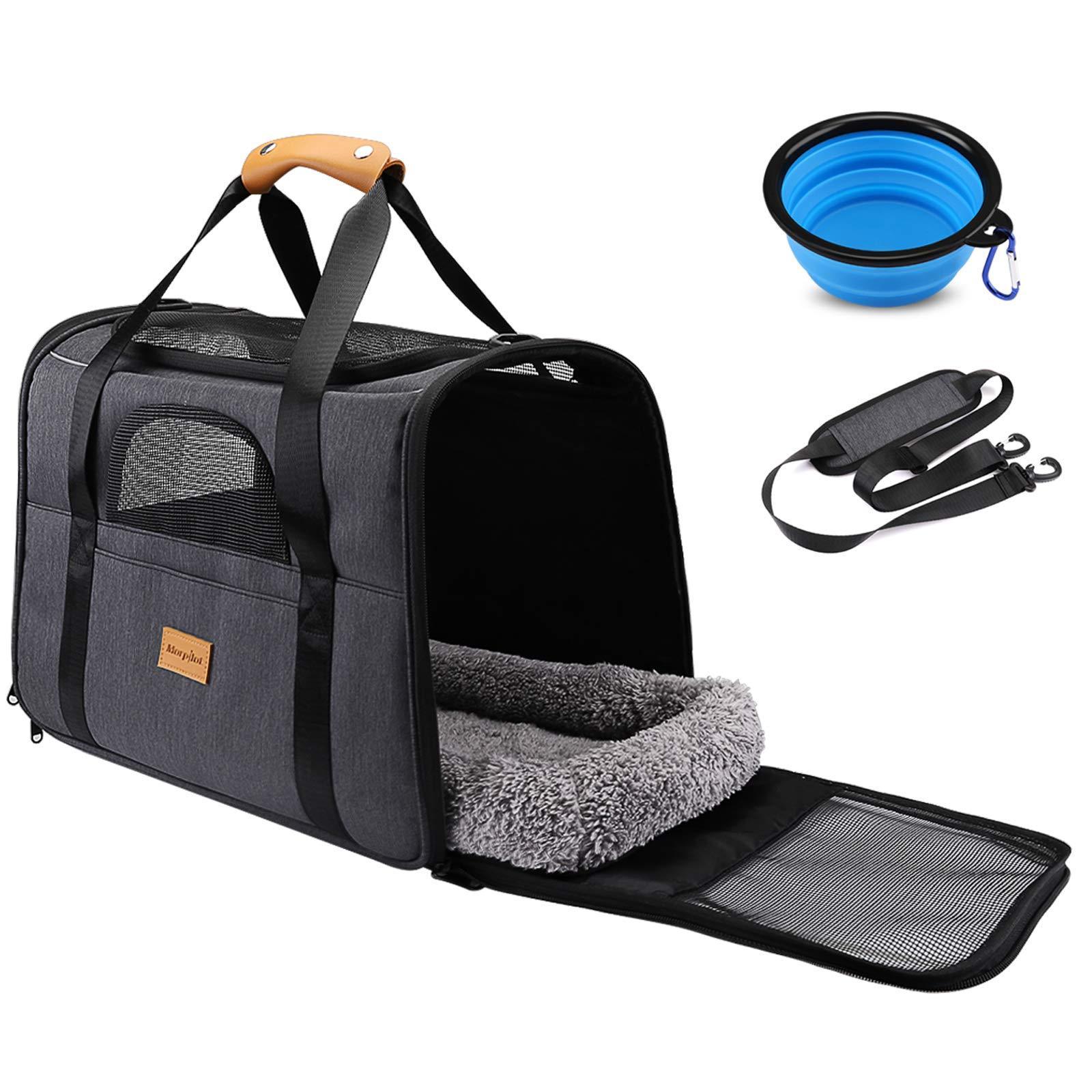 Portable Cat Carrier Bag Top Opening, Removable Mat and Breathable Mesh, Foldable Cat Carrier Transport Bag for Dogs and Cats