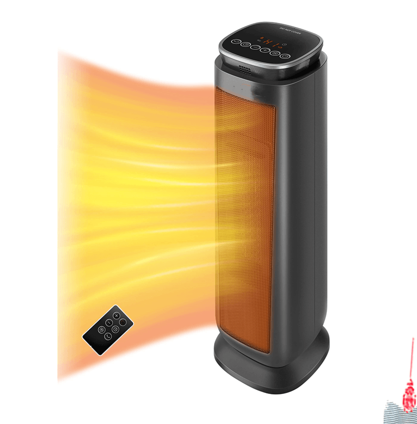 1500W Indoor Space Heater Remote Control Programmable Thermostat Fan Heating Electric Heater