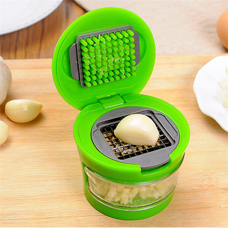 Plastic Garlic Slicer Kitchen Chopper Grinder Presser Manual Mini Fresh Cutter Garlic Press