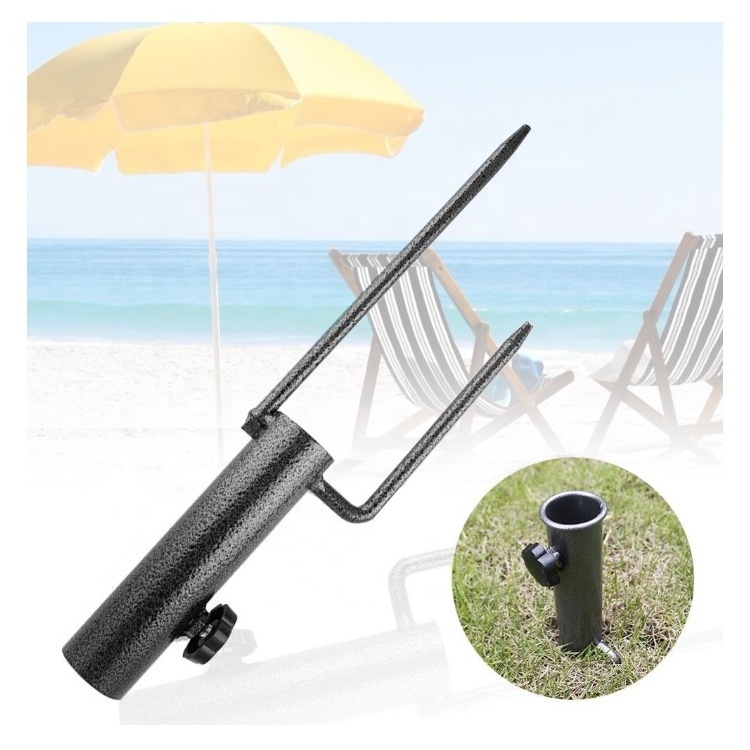 Hot Selling Ultra-Metal Beach Sand Spike Stand Pole Base Outdoor Umbrella Anchor