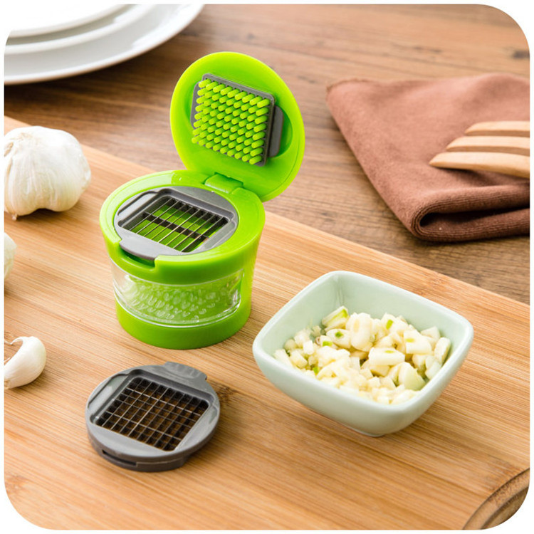 Plastic Garlic Slicer Kitchen Chopper Grinder Presser Manual Mini Fresh Cutter Garlic Press