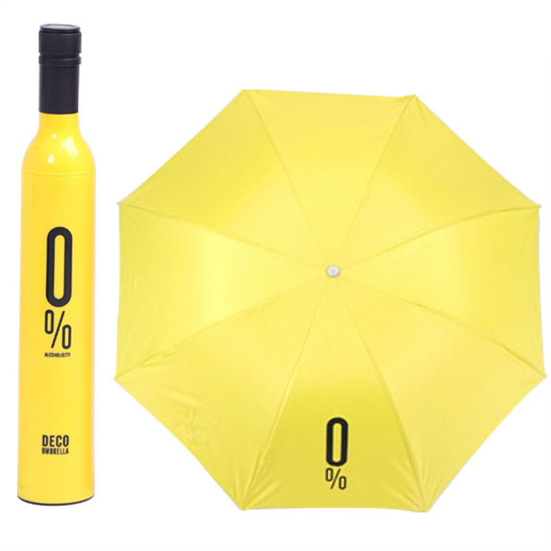 2023 Years New Can Be Customized Popular Style Collapsible Wine Bottle Sunshade And Rain Dual-Use Umbrella