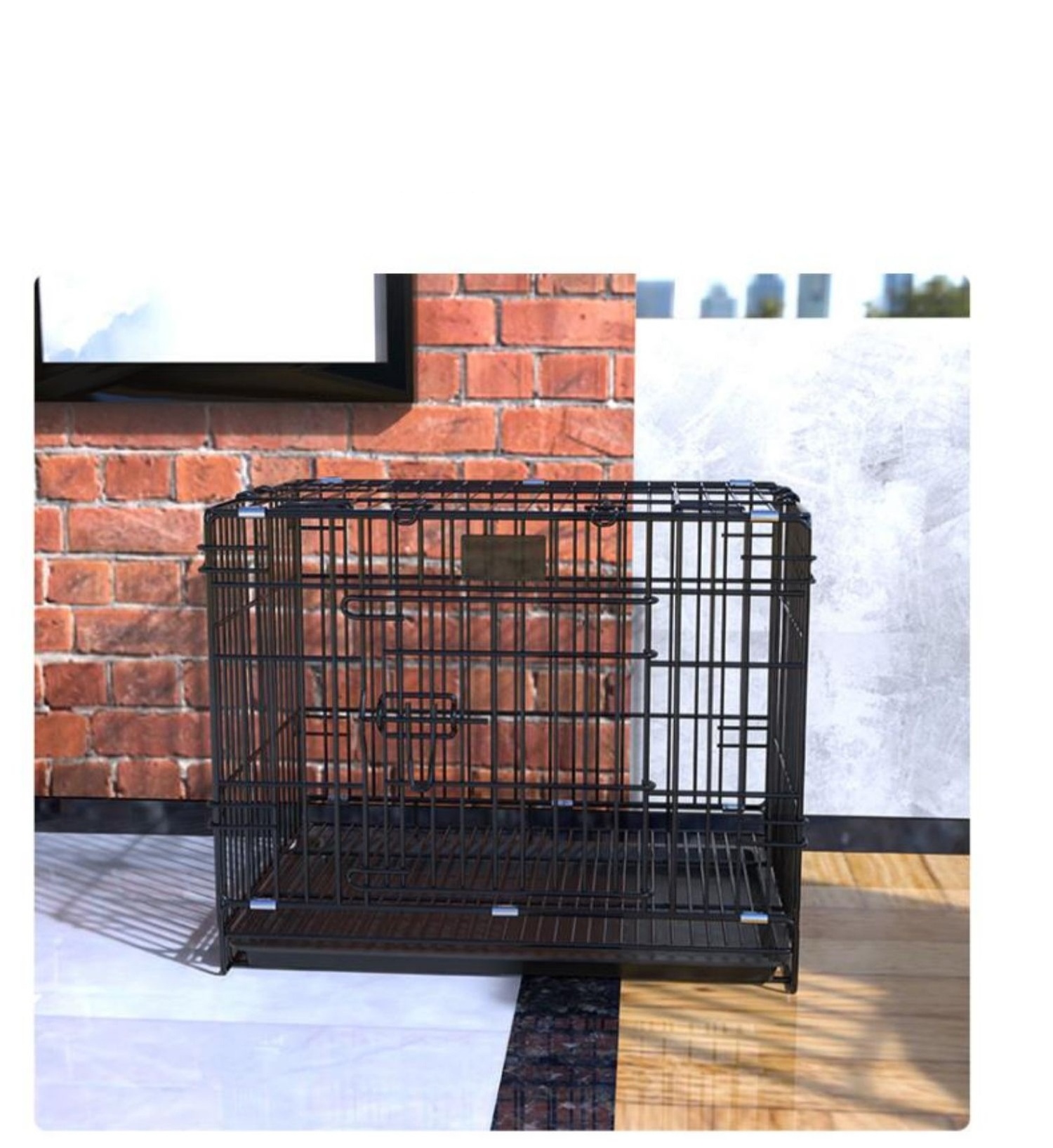 Large Pet Dog Cage With3 Sizes Stainless Steel Stackable Foldable Dog Pet Iron Crate Kennels Pet Cage