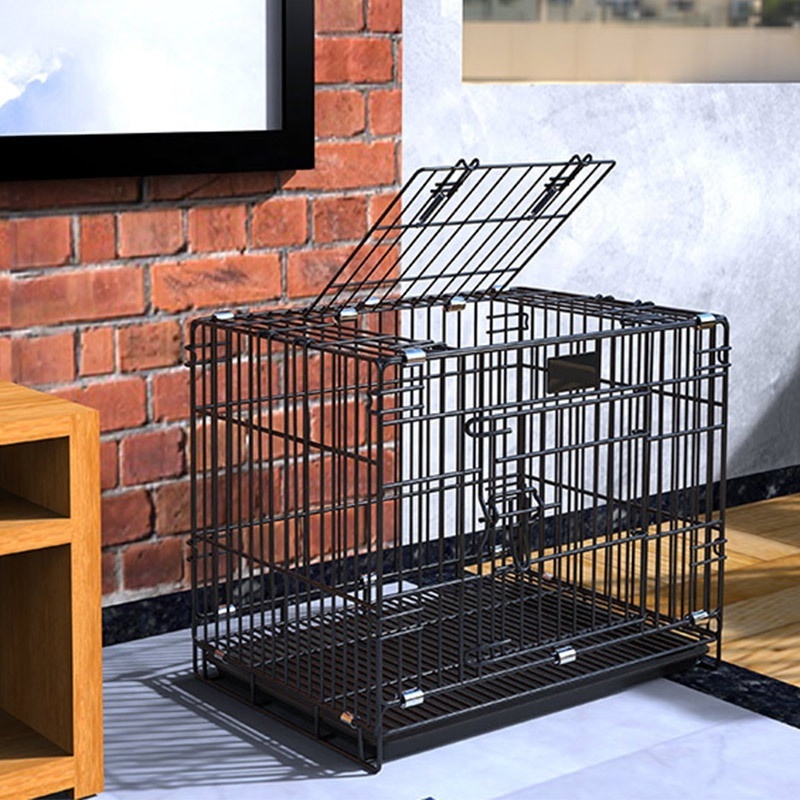 Large Pet Dog Cage With3 Sizes Stainless Steel Stackable Foldable Dog Pet Iron Crate Kennels Pet Cage