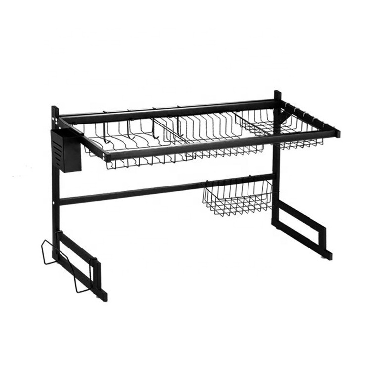 Factory Direct Sales 85 Cm Stainless Steel Kitchen Dish Utensil Storage Over Sink Dish Drainer Rack Holder