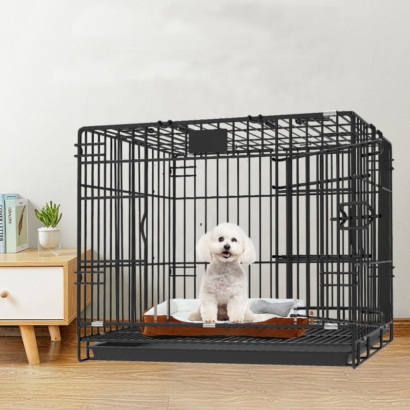 Large Pet Dog Cage With3 Sizes Stainless Steel Stackable Foldable Dog Pet Iron Crate Kennels Pet Cage