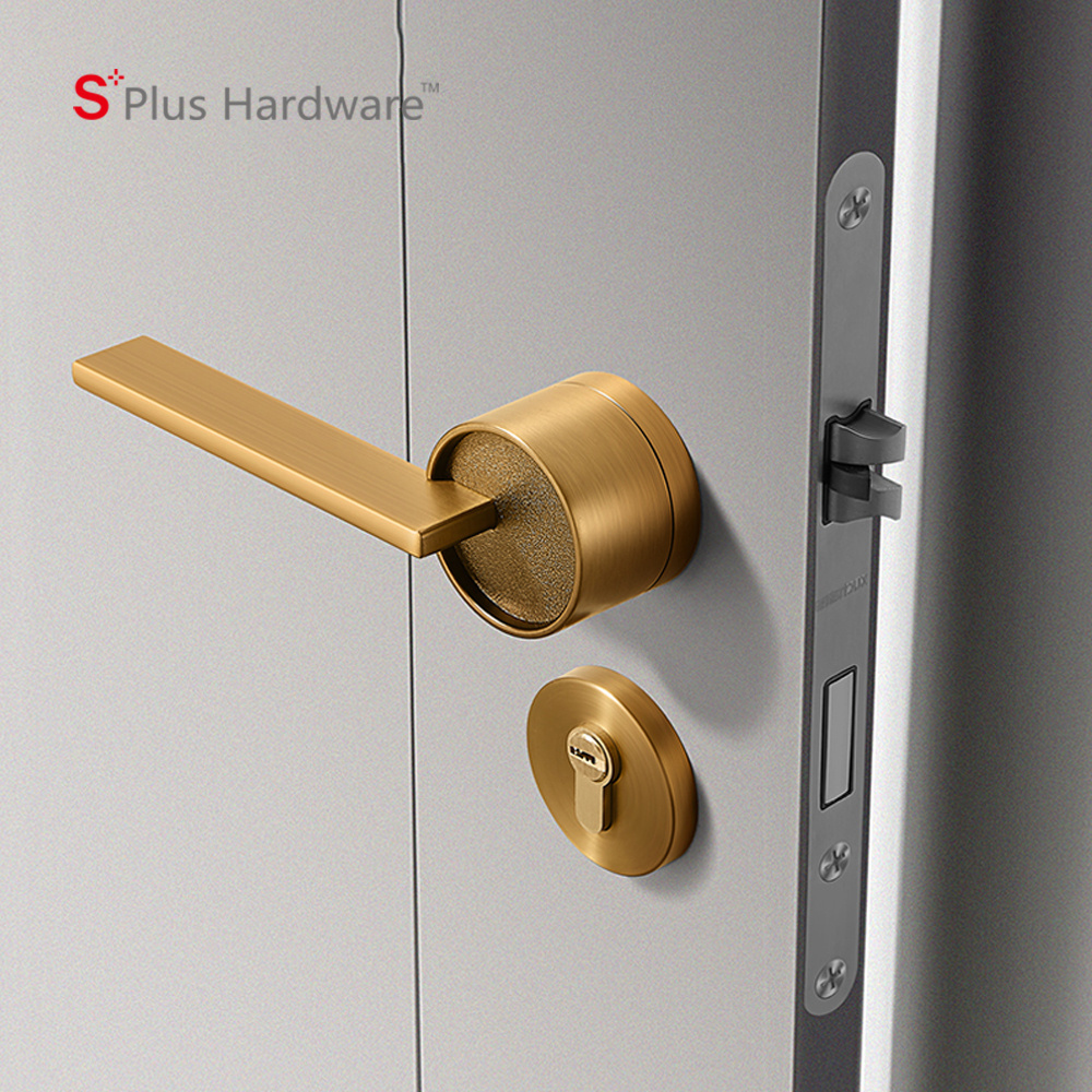 Simple Style Manufacturer Bedroom Mortise Indoor Door Handle Interior Wooden Door Lock