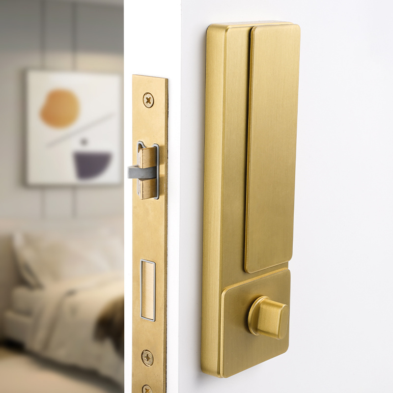 New Modern Manufacturer Gold Designed Brass Interior Door Handle Bedroom Door Handle Lever Copper Door Lock