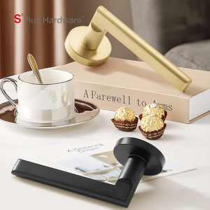 High Quality Zinc Alloy Door Handle Black Bedroom Door Handle Lock Interior Door Handle Lock