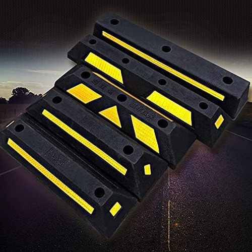 Benc Parking Lot Wheel Stoppers Parking Post Barrier Limiters Blocks Garages Thickened Durable Stoppers