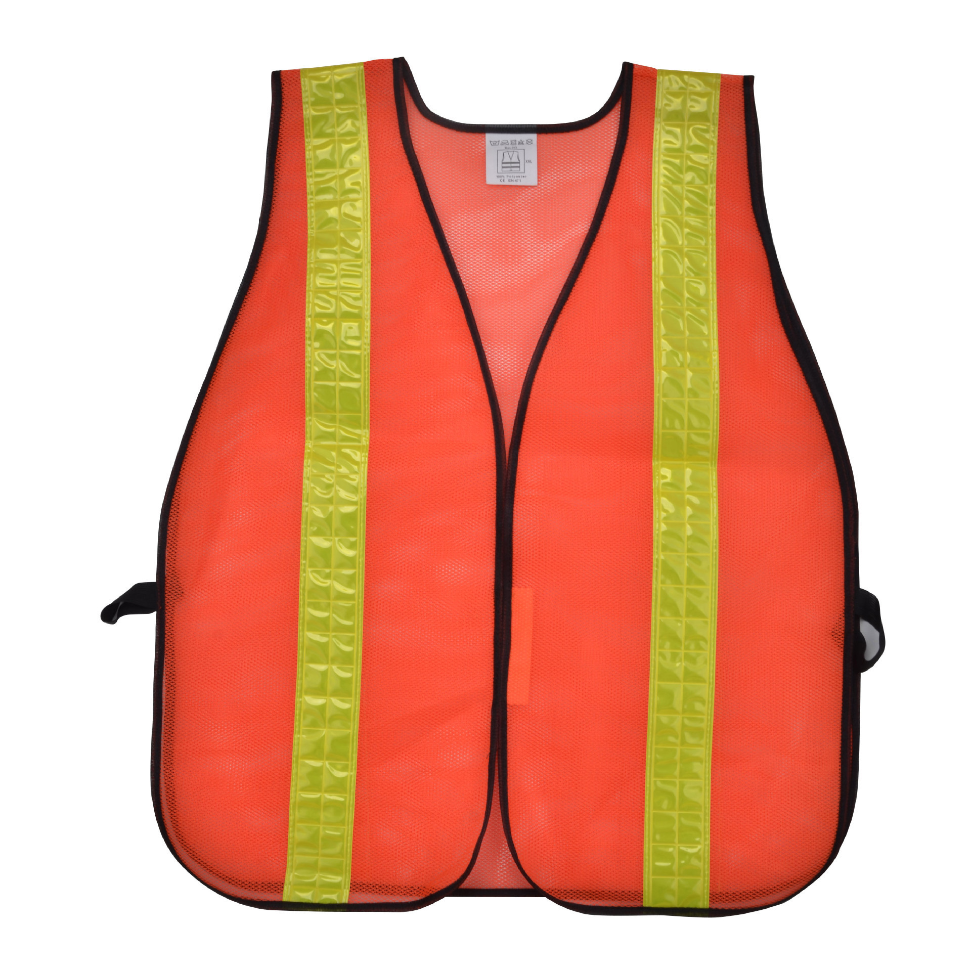 Benc Breathable and Neon Orange Mesh Fabric Light Weight High Visibility Reflective Safety Vest