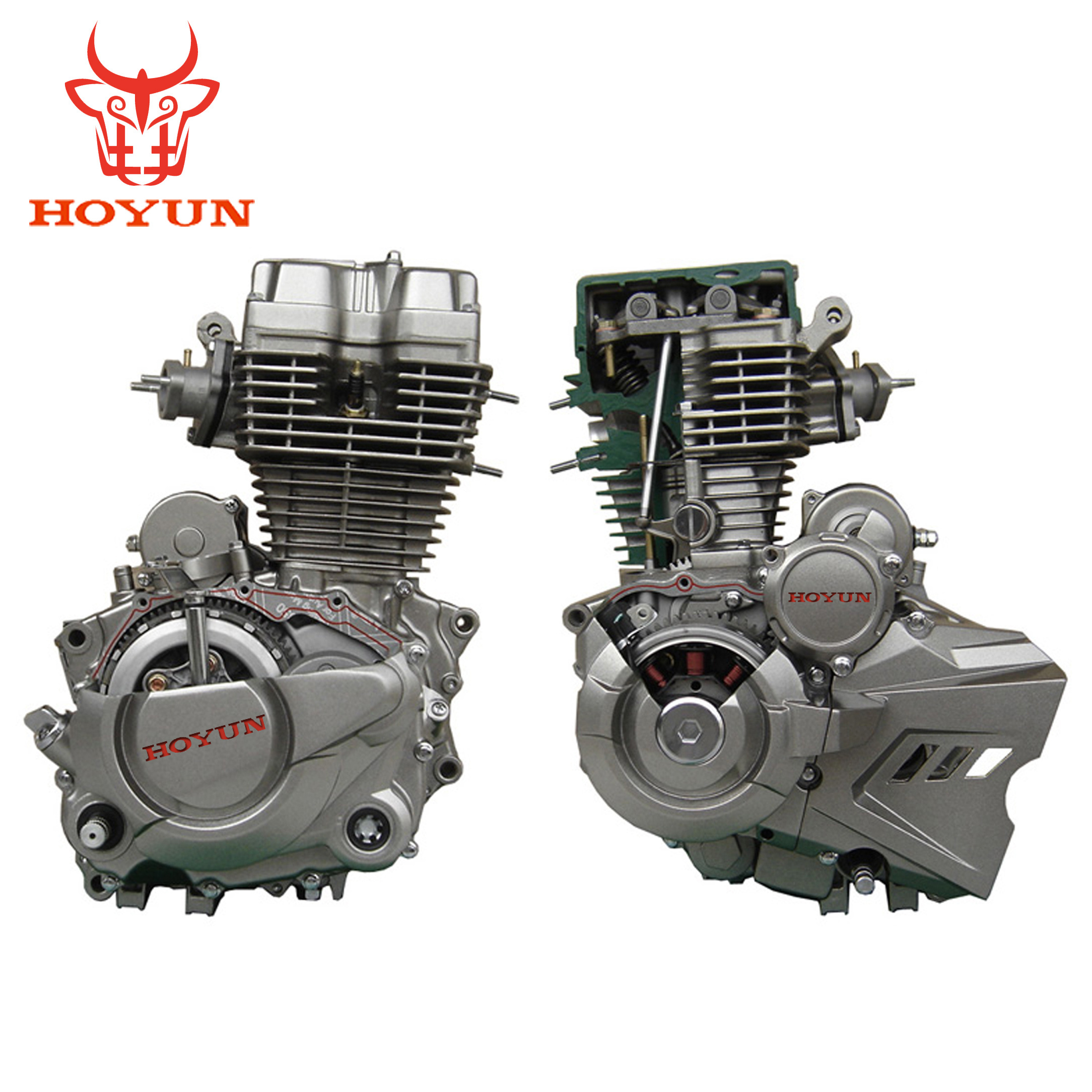 HOYUN High Standard Air-Cooled 125 Cc Kick Only Motorcycle Engine Motorcycle Engine 150 Cc