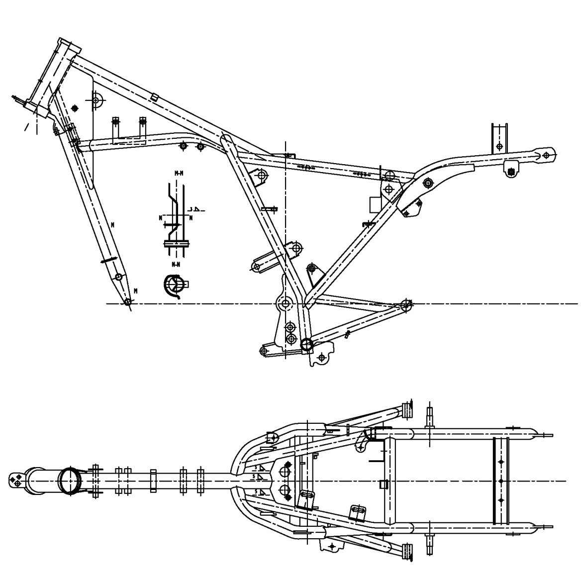 HOYUN STAR Moto chassis Yemen Cameroon Zelzal-GN GN125 HJ125-8 SY150-8 Motorcycle chassis 125/150/200cc other Motorcycle chassis