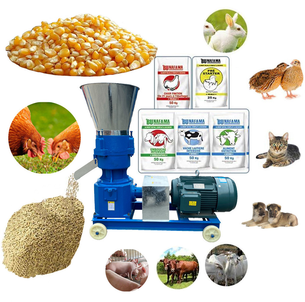 Animal Poultry Cattle Chicken Fish Feed Pellet Making Machine Floating For Livestock Feed